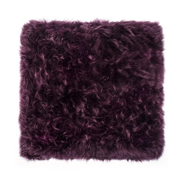 Tmavovínový koberec z ovčej kožušiny Royal Dream Zealand, 70 × 70 cm