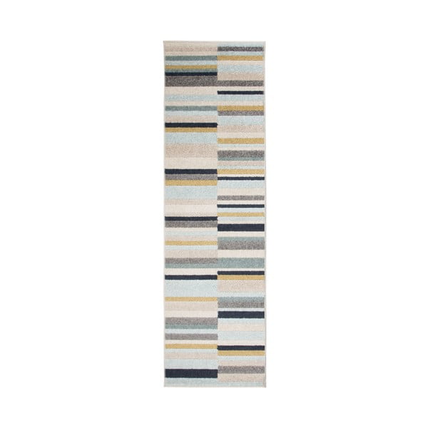 Sivo-modrý koberec Flair Rugs Urban Lines, 60 x 220 cm