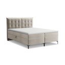 Taupe boxspring posteľ s úložným priestorom 160x200 cm Mikana – Makamii