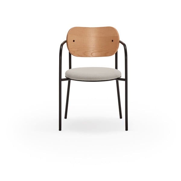 Sivá jedálenská stolička v dekore duba Eclipse - Teulat-image-3