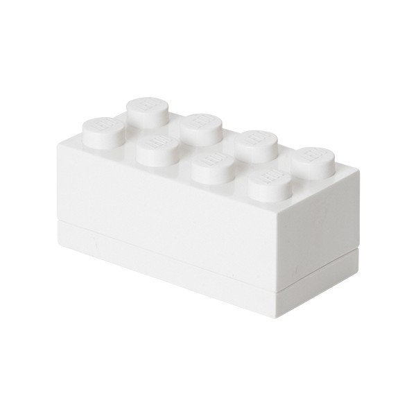 Biely úložný box LEGO® Mini, 4,6 × 9,2 cm