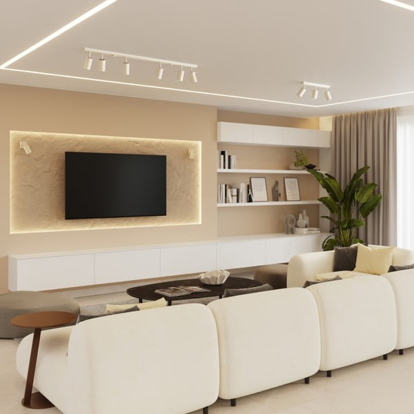 Krémovobiele bodové svietidlo 6x30 cm Etna – Sollux-image-3