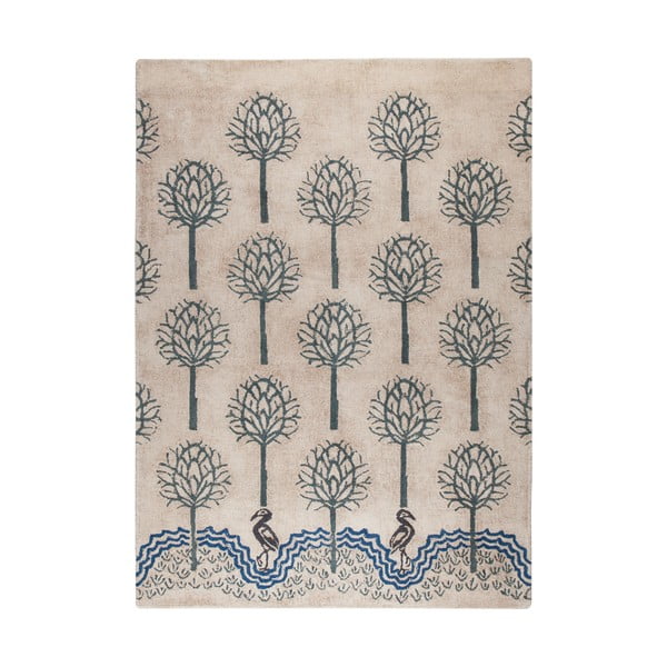 Béžovo-modrý ručne tkaný koberec Flair Rugs Heron, 120 × 170 cm