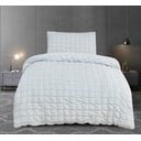 Svetlosivé krepové obliečky na jednolôžko 140x200 cm Naomi – My House