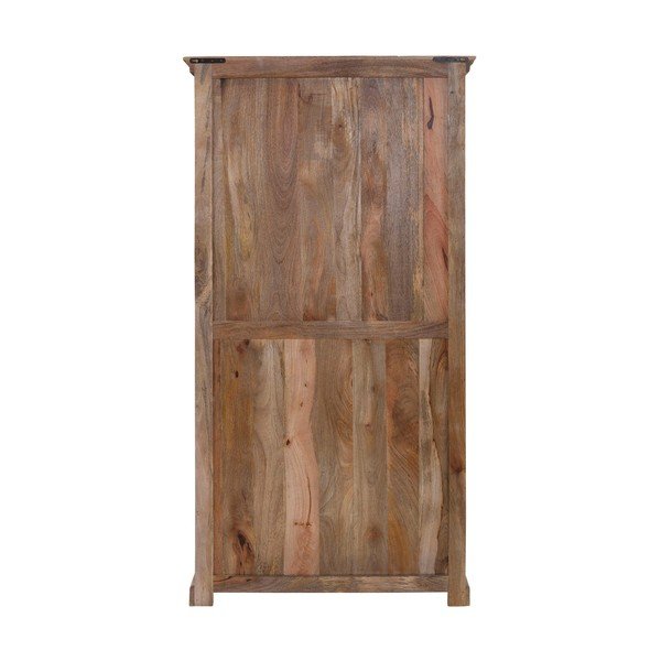 Hnedá šatníková skriňa z mangového dreva 190x45 cm Maneesh – Støraa-image-3