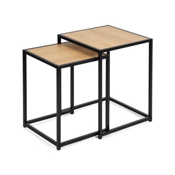 Odkladacie stolíky v súprave 2 ks v dekore duba 38x38 cm Noah – Bonami Essentials