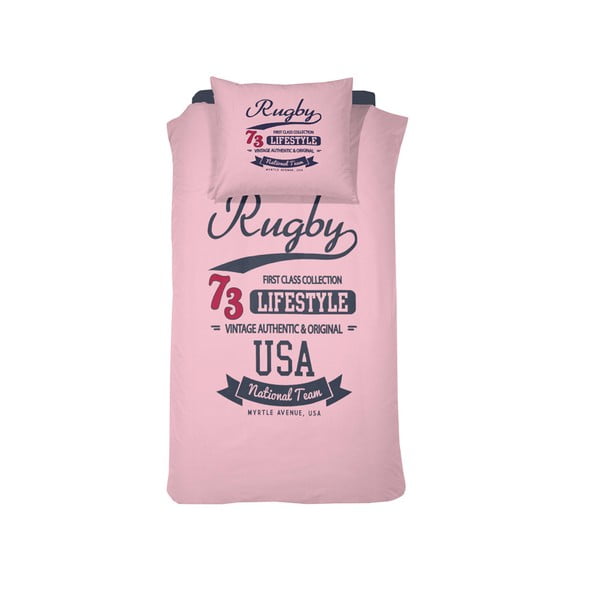 Obliečky Rugby Pink, 140x200 cm