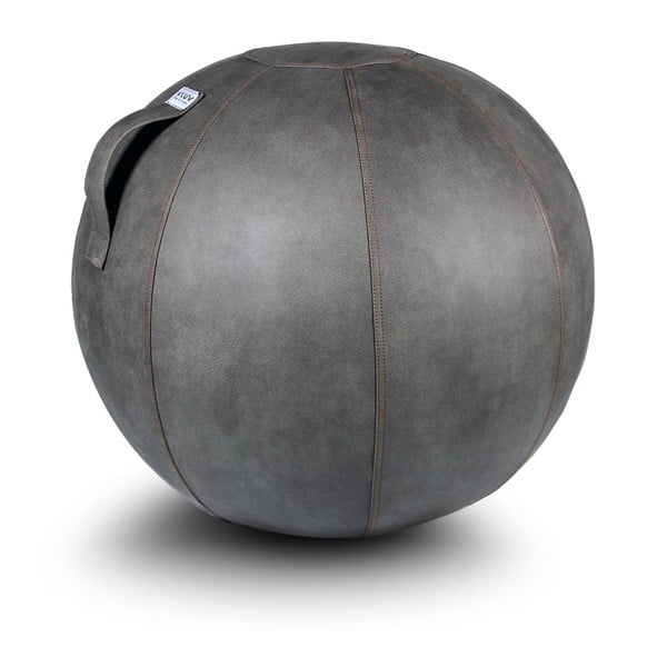 Sivá lopta na sedenie VLUV Veel, Ø 70 - 75 cm