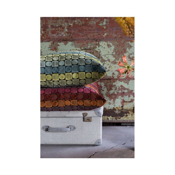 Červeno-oranžový vankúš Dutchbone Ottava, 45 × 45 cm-image-1