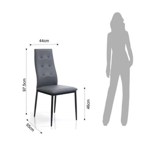 Sivé jedálenské stoličky v súprave 2 ks Nina – Tomasucci-image-2