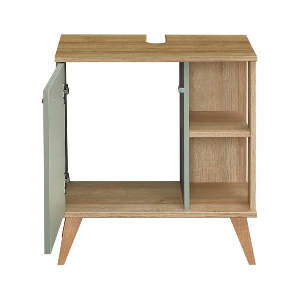 Zelená skrinka pod umývadlo v dekore duba 60x65 cm Set 963 - Pelipal-image-3