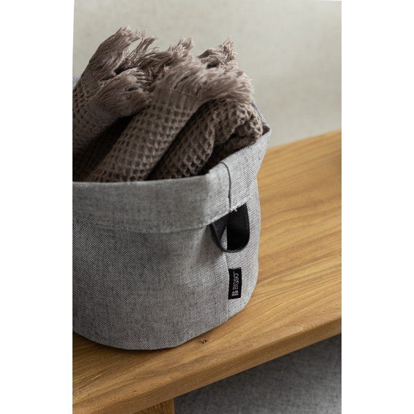 Látkový košík ø 20x20 cm Soft Storage Round – Bigso-image-3