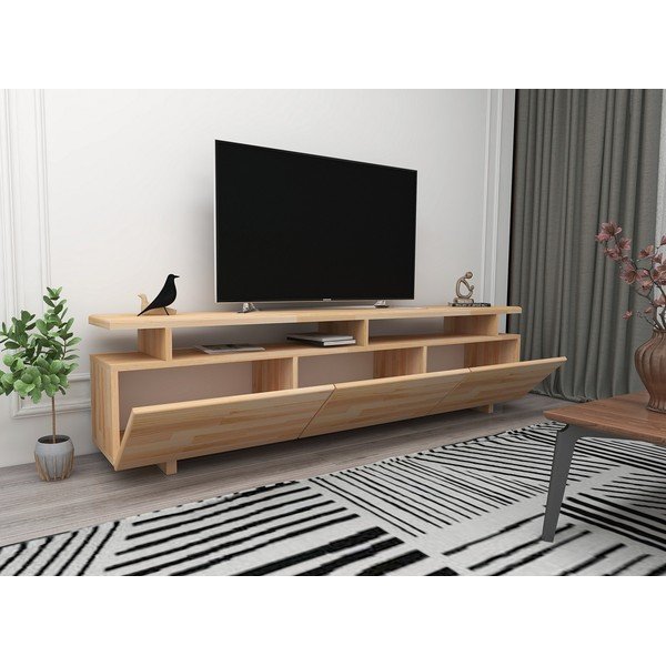 TV stolík z borovicového dreva v prírodnej farbe 174x52 cm Natural - Kalune Design-image-2