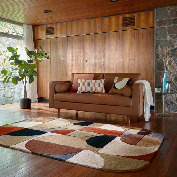 Ručne tkaný vlnený koberec v terakotovej farbe 160x230 cm Mia Arch – Flair Rugs-image-1