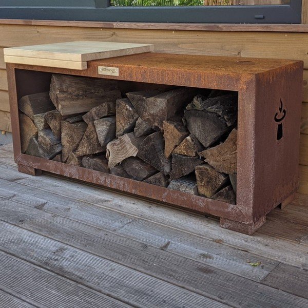 Borovicový sedák na zásobník na drevo Remundi-image-1