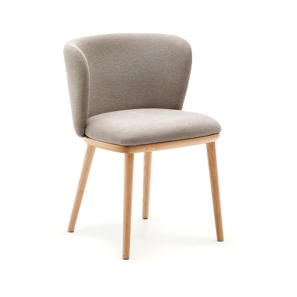 Svetlohnedé čalúnené jedálenské kreslo Ciselia – Kave Home