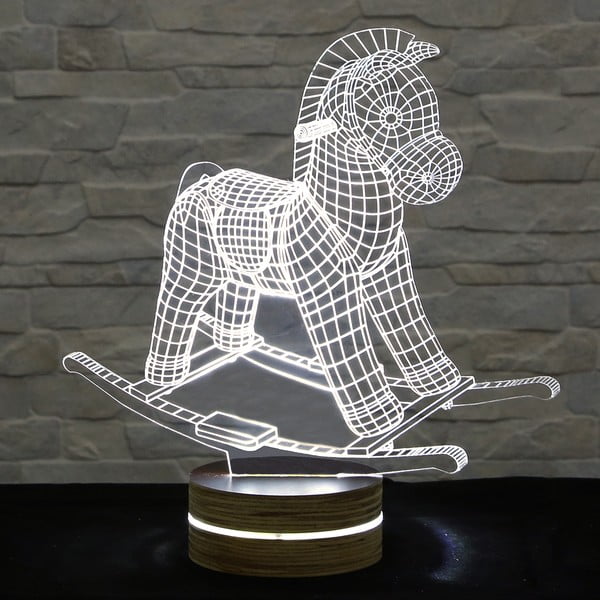 3D stolová lampa Horse