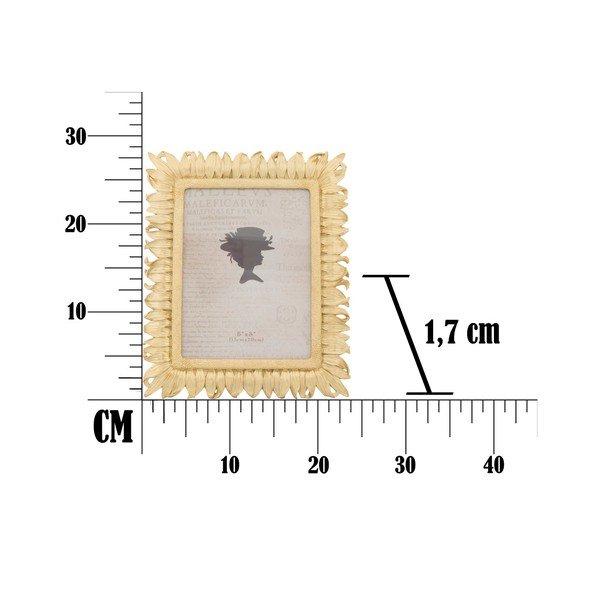 Žltý fotorámik v živicovom ráme Mauro Ferretti Glam Petal, 23 × 28 cm-image-1