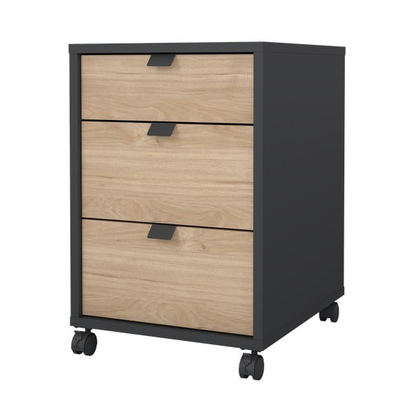 Skrinka v dekore duba v antracitovo-prírodnej farbe 41x61 cm Sign – Tvilum-image-4