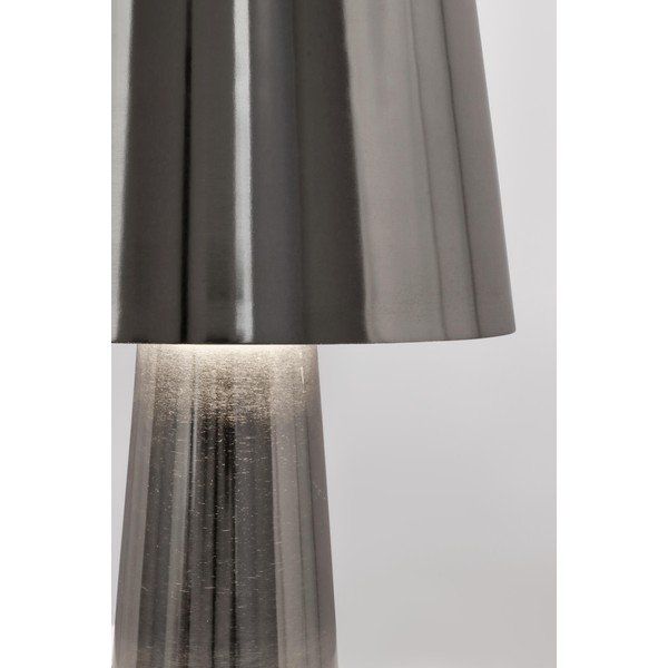 Kovová LED stolová lampa v striebornej farbe s kovovým tienidlom (výška  51 cm) Turner – Bizzotto-image-3