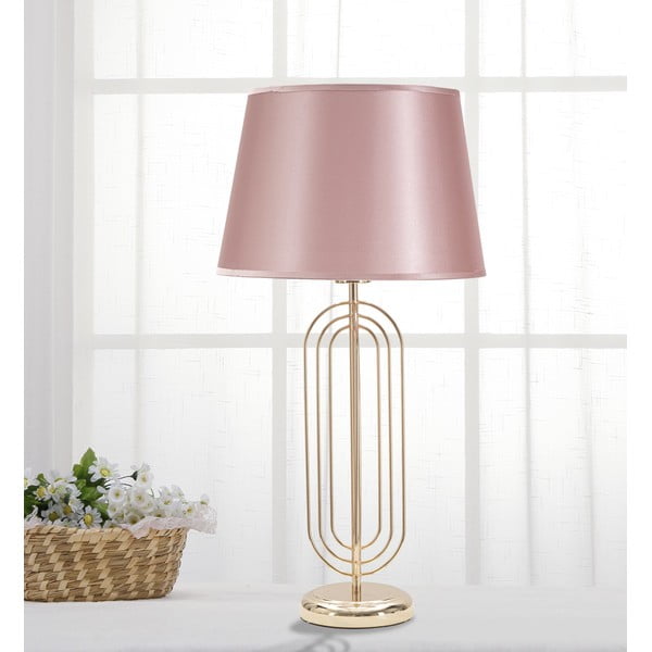 Ružová stolová lampa Mauro Ferretti Krista, výška 64 cm-image-1