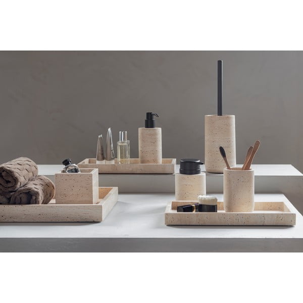 Béžový kamenný téglik na zubné kefky Travertine – Mette Ditmer Denmark-image-3