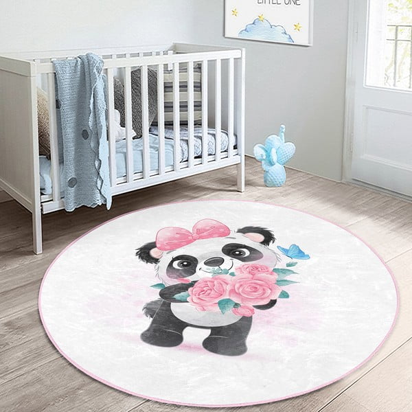 Biely detský koberec ø 100 cm Comfort – Mila Home-image-2