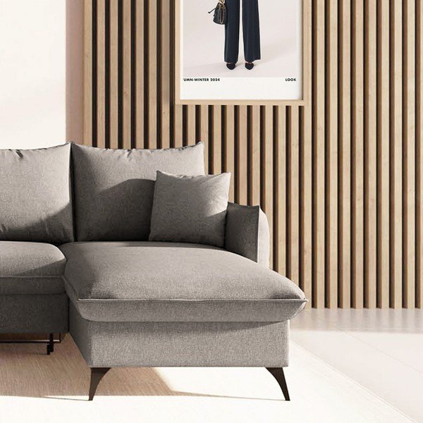 Sivá rozkladacia/s úložným priestorom rohová pohovka (pravý roh/s leňoškou) Brim – Rodier-image-4