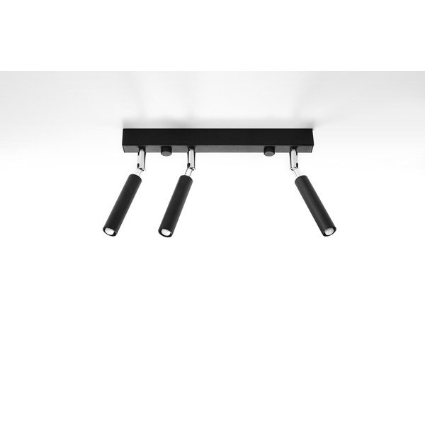 Čierne stropné svietidlo Sollux Tiden Trio-image-2
