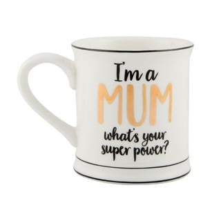 Porcelánový hrnček Sass & Belle Super Mum, 400 ml