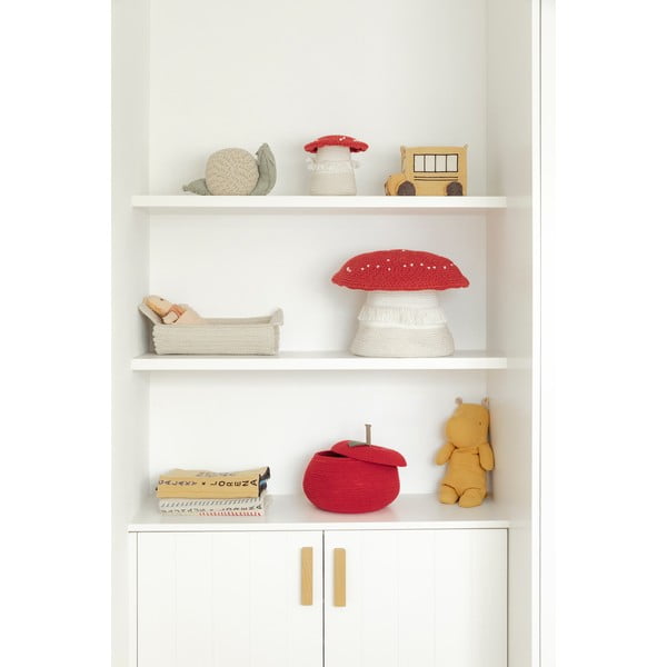 Červený/krémový látkový detský kôš na hračky ø 38x33 cm Big Mushroom – Lorena Canals-image-2