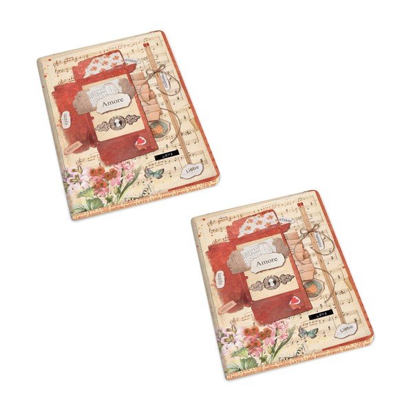 Zošity v súprave 192 stránok 2 ks formát A6 Love – Kartos-image-1