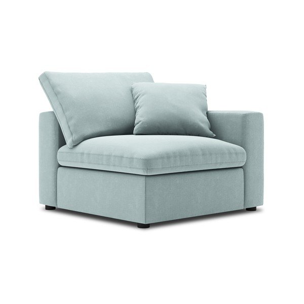 Svetlomodrá rohová časť modulárnej menčestrovej pohovky Windsor & Co Sofas Galaxy, pravý roh-image-2
