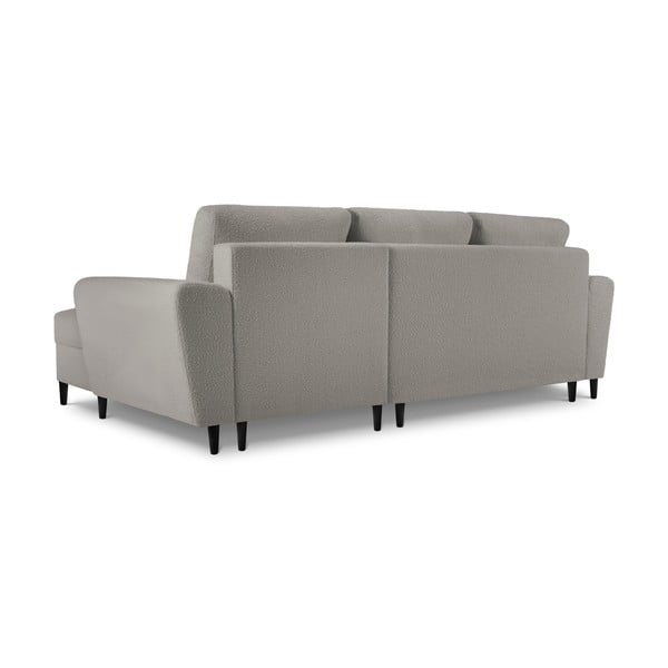 Svetlosivá rozkladacia/s úložným priestorom rohová pohovka z textílie buklé (pravý roh/s leňoškou) Kyoto – Cosmopolitan Design-image-4