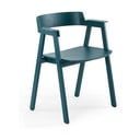 Jedálenská stolička s podrúčkami z dubového dreva v petrolejovej farbe Flip – Gazzda