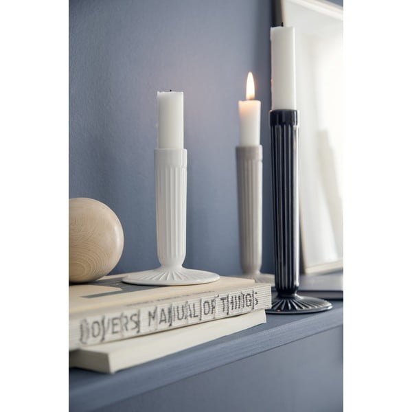 Biely kameninový svietnik Kähler Design Hammershoi, výška 12 cm-image-1