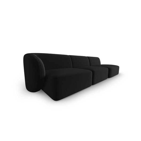 Čierna zamatová pohovka ľavý roh 311 cm Paolo – Milo Casa-image-2