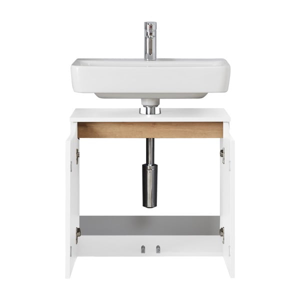 Biela nízka závesná skrinka bez umývadla 60x53 cm Set 857 – Pelipal-image-3