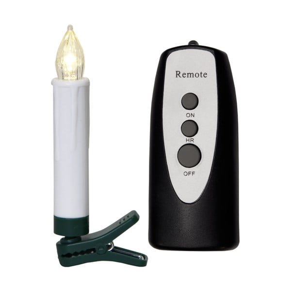 Súprava 10 LED sviečok s diaľkovým ovládačom Star Trading Shaft, výška 13,5 cm