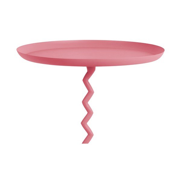 Kovový okrúhly odkladací stolík ø 44 cm Zig Zag – Leitmotiv-image-1