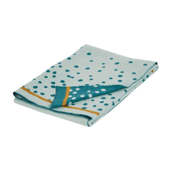 Modrá deka Done by Deer Happy Dots, 80 × 100 cm