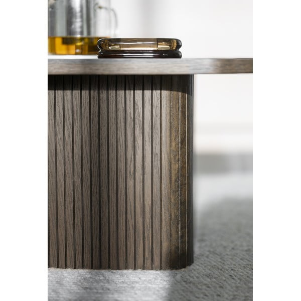 Tmavohnedý konferenčný stolík v dekore duba ø 80 cm Sullivan – Rowico-image-4