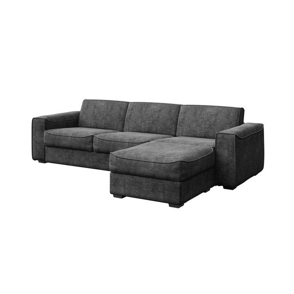 Tmavosivá rozkladacia pohovka s variabilnou leňoškou MESONICA Munro, 308 cm-image-2