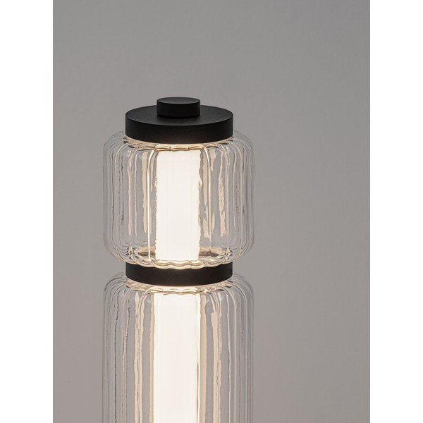Matne čierna sklenená LED stojacia lampa (výška  123 cm) Liesa – Nova Luce-image-3