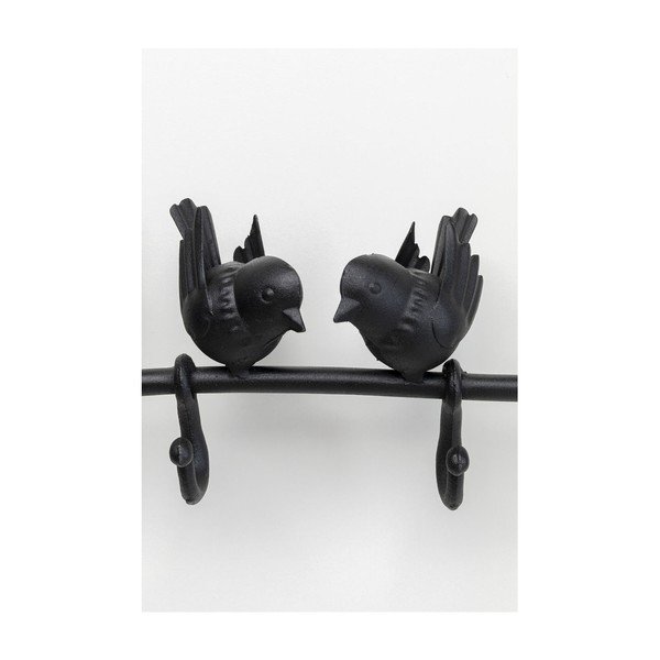 Čierny kovový nástenný vešiak Kare Design Birds, šírka 92 cm-image-4