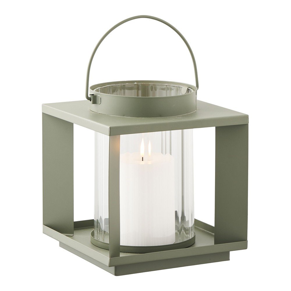 Kovový/sklenený lampáš (výška 20,5 cm) Lohals – House Nordic