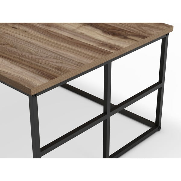 Konferenčný stolík s doskou v dekore orechového dreva v prírodnej farbe 60x100 cm Laila - Marckeric-image-4