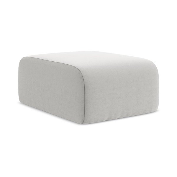 Svetlosivá zamatová podnožka Lani – Makamii