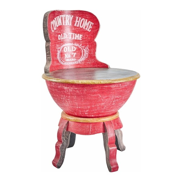 Červená stolička z mangového dreva Støraa Preston