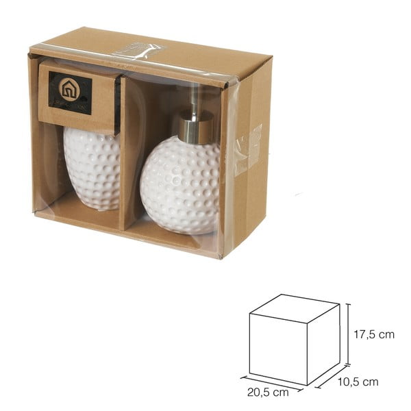 Biela súprava doplnkov do kúpeľne – Casa Selección-image-3